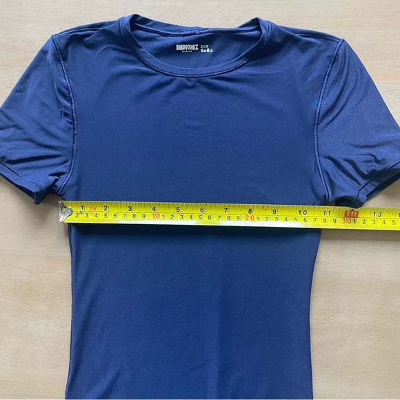 Aerie SMOOTHEZ Short Sleeve Bodysuit Blue - Picture 6 of 7